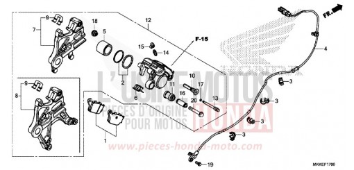 ETRIER DE FREIN ARRIERE CRF1000AK de 2019